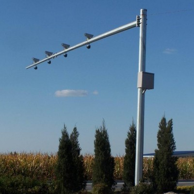 Galvanized Steel Pole Security Monitoring CCTV Camera Monitor Poles