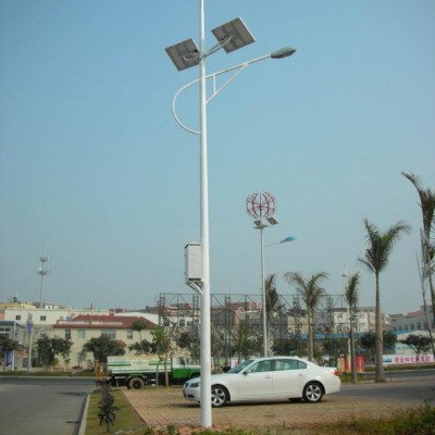 Double Arm LED Street Light Poles Post Galvanization Colored 13m